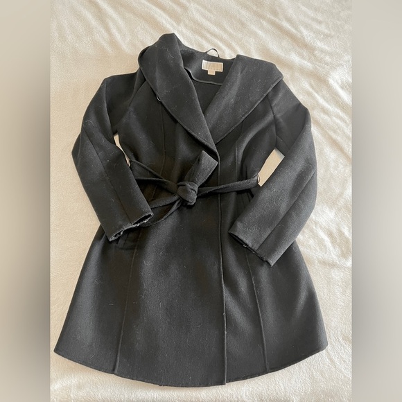 Michael Kors Belted Wool-Blend Wrap Coat - Picture 5 of 11
